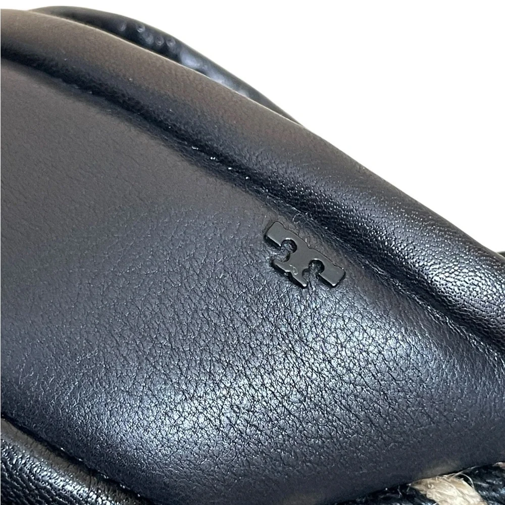 TORY BURCH Leather‎ Espadrille Slide Sandals Size 7.5M